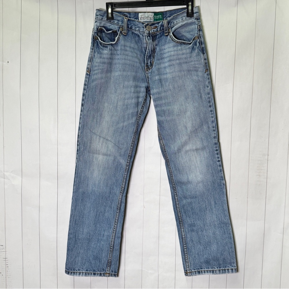 Aeropostale Y2K 100% Cotton Essex Straight Leg Jeans Light Denim Pants Men 28/30